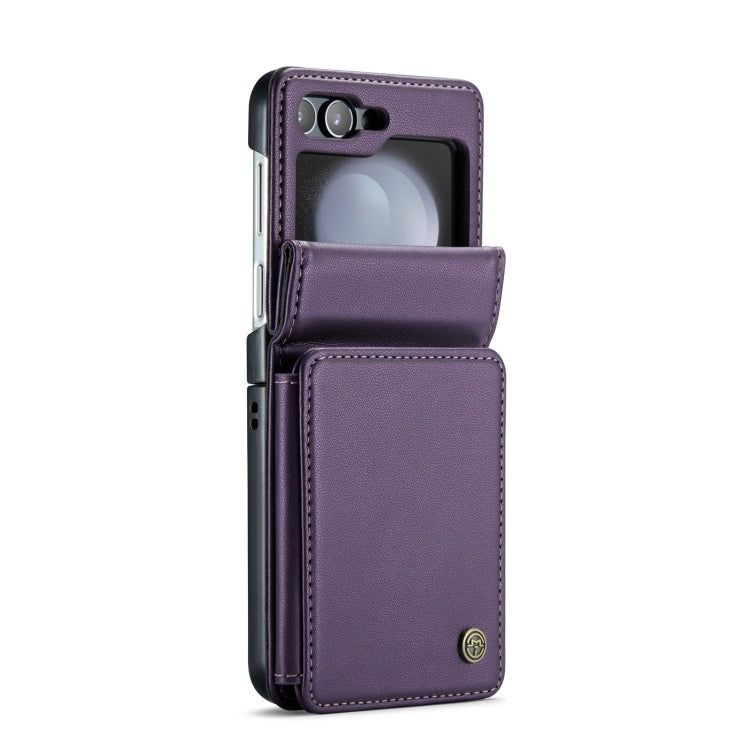 For Samsung Galaxy Z Flip5 CaseMe C22 PC+TPU Business Style RFID Anti-theft Leather Phone Case(Purple) - Galaxy Z Flip5 Cases by CaseMe | Online Shopping South Africa | PMC Jewellery | Buy Now Pay Later Mobicred