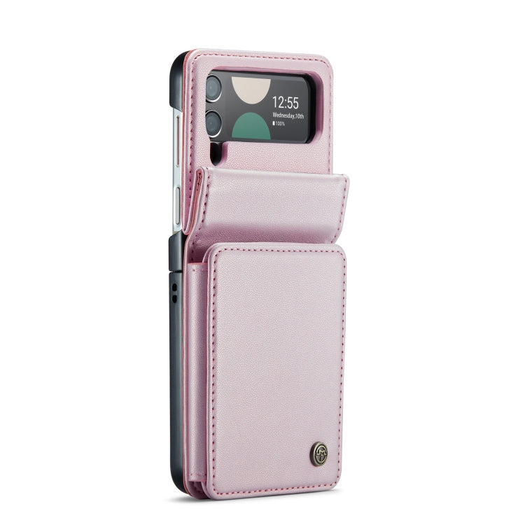 For Samsung Galaxy Z Flip3 5G CaseMe C22 PC+TPU Business Style RFID Anti-theft Leather Phone Case(Pink) - Galaxy Phone Cases by CaseMe | Online Shopping South Africa | PMC Jewellery | Buy Now Pay Later Mobicred