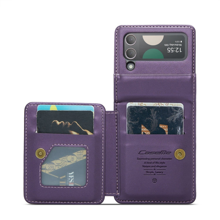 For Samsung Galaxy Z Flip3 5G CaseMe C22 PC+TPU Business Style RFID Anti-theft Leather Phone Case(Purple) - Galaxy Phone Cases by CaseMe | Online Shopping South Africa | PMC Jewellery | Buy Now Pay Later Mobicred