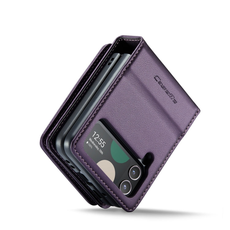 For Samsung Galaxy Z Flip3 5G CaseMe C22 PC+TPU Business Style RFID Anti-theft Leather Phone Case(Purple) - Galaxy Phone Cases by CaseMe | Online Shopping South Africa | PMC Jewellery | Buy Now Pay Later Mobicred