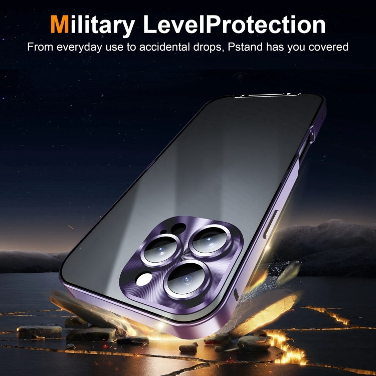 For iPhone 16 Pro Max Frosted Metal Phone Case(Purple) - iPhone 16 Pro Max Cases by PMC Jewellery | Online Shopping South Africa | PMC Jewellery | Buy Now Pay Later Mobicred