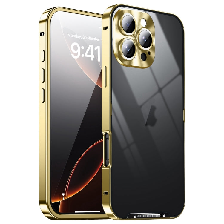 For iPhone 16 Pro Max Frosted Metal Phone Case(Gold) - iPhone 16 Pro Max Cases by PMC Jewellery | Online Shopping South Africa | PMC Jewellery | Buy Now Pay Later Mobicred