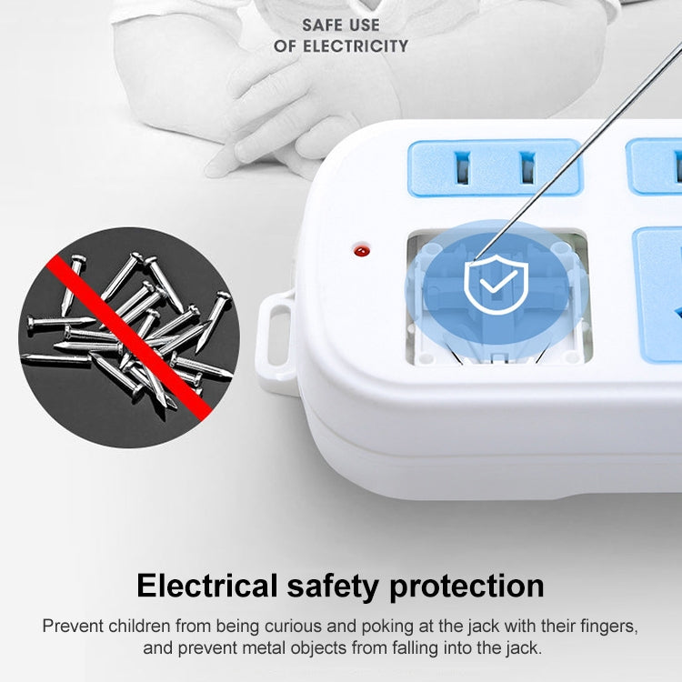 Anti-electric Shock Desk Power Strip Socket 8-position 3m, CN Plug - Extension Socket by PMC TechLife | Online Shopping South Africa | PMC TechLife