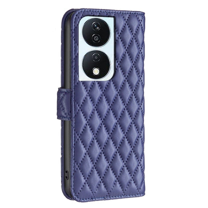 For Honor X7b Diamond Lattice Wallet Flip Leather Phone Case(Blue) - Honor Cases by PMC Jewellery | Online Shopping South Africa | PMC Jewellery | Buy Now Pay Later Mobicred