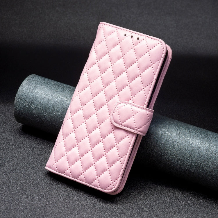 For Honor 200 Lite Global Diamond Lattice Wallet Flip Leather Phone Case(Pink) - Honor Cases by PMC TechLife | Online Shopping South Africa | PMC TechLife | Buy Now Pay Later Mobicred
