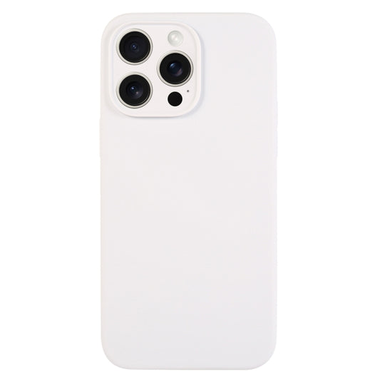 For iPhone 16 Pro Max Pure Color Liquid Silicone Fine Pore Phone Case(White) - iPhone 16 Pro Max Cases by PMC Jewellery | Online Shopping South Africa | PMC Jewellery | Buy Now Pay Later Mobicred