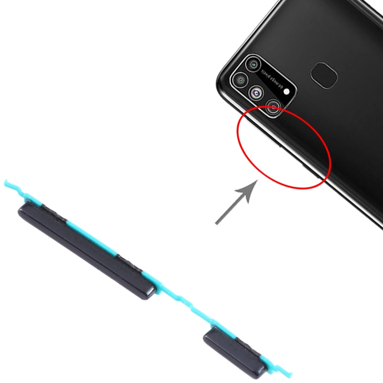 For Samsung Galaxy M31 SM-M315 10pcs Power Button + Volume Control Button(Black) - free shipping - PMc TechLife - Order now!