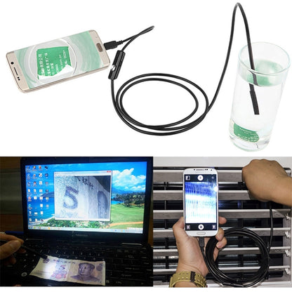 AN97 Waterproof Micro USB Endoscope Hard Tube Inspection Camera for Parts of OTG Function Android Mobile Phone, with 6 LEDs, Lens Diameter:5.5mm(Length: 1m) -  by PMC Jewellery | Online Shopping South Africa | PMC Jewellery | Buy Now Pay Later Mobicred