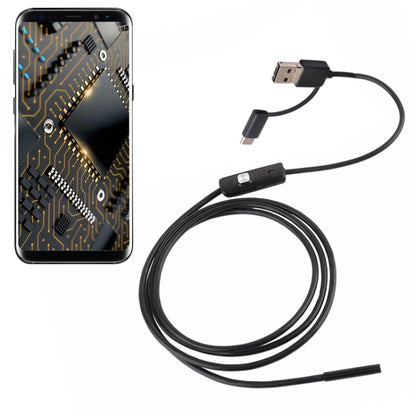 AN100 3 in 1 IP67 Waterproof USB-C / Type-C + Micro USB + USB HD Endoscope Snake Tube Inspection Camera for Parts of OTG Function Android Mobile Phone, with 6 LEDs, Lens Diameter:5.5mm(Length: 1m) -  by PMC Jewellery | Online Shopping South Africa | PMC Jewellery | Buy Now Pay Later Mobicred