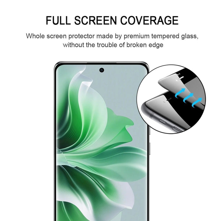 For OPPO Reno11 Pro Global 9H HD 3D Curved Edge Tempered Glass Film(Black) - OPPO Tempered Glass by PMC Jewellery | Online Shopping South Africa | PMC Jewellery | Buy Now Pay Later Mobicred