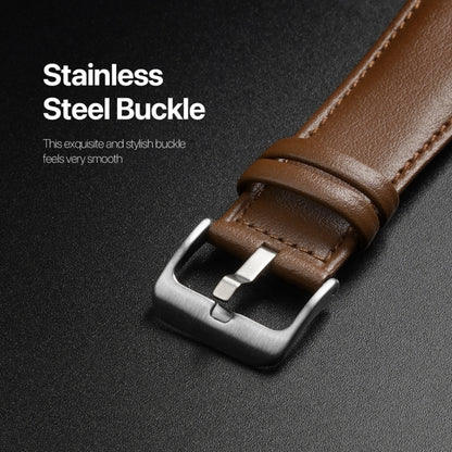 For Apple Watch SE 40mm DUX DUCIS YS Series Genuine Leather Watch Band(Brown) - Watch Bands by DUX DUCIS | Online Shopping South Africa | PMC Jewellery | Buy Now Pay Later Mobicred