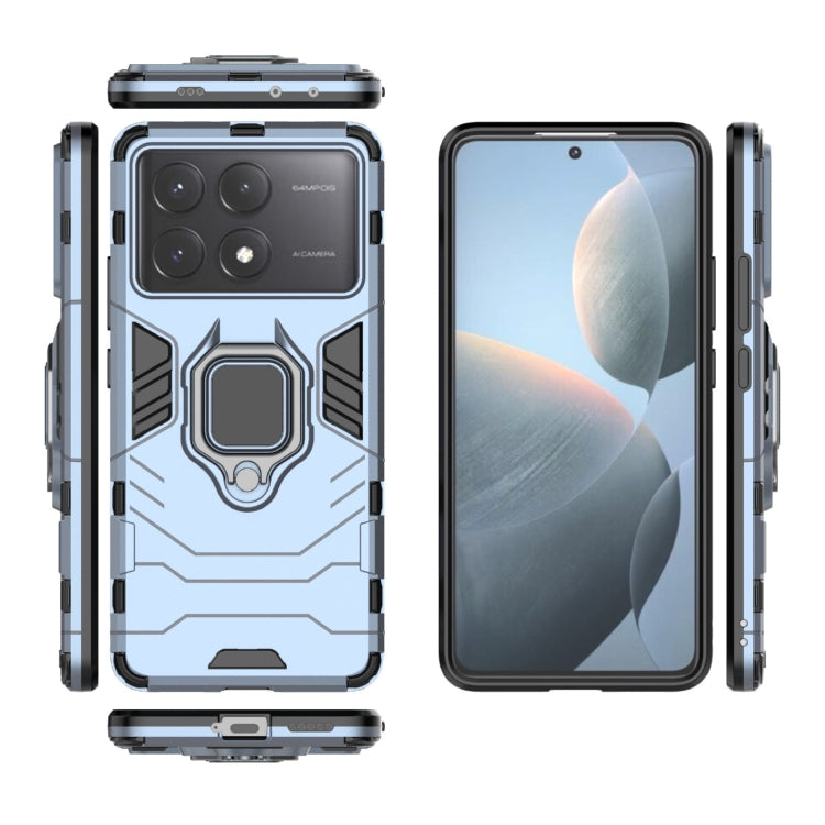 For Xiaomi Redmi K70E Shockproof PC + TPU Holder Phone Case(Navy Blue) - K70E Cases by PMC TechLife | Online Shopping South Africa | PMC TechLife | Buy Now Pay Later Mobicred