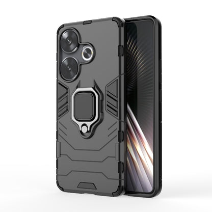 For Xiaomi Redmi Turbo 3 Shockproof PC + TPU Holder Phone Case(Black) - Xiaomi Cases by PMC Jewellery | Online Shopping South Africa | PMC Jewellery | Buy Now Pay Later Mobicred