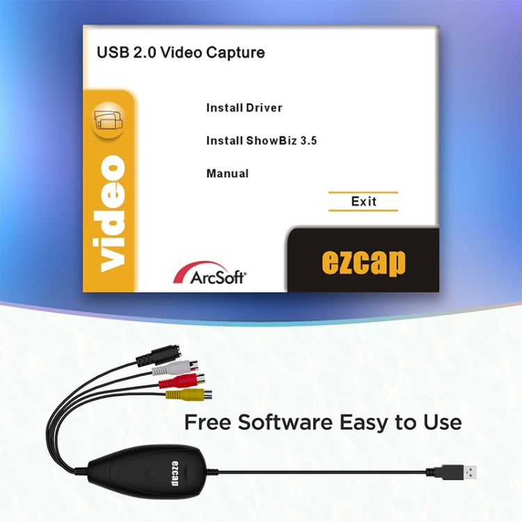 Ezcap 172 USB 2.0 Audio Video Grabber Capture Card Support Windows System - Video Capture Solutions by Ezcap | Online Shopping South Africa | PMC TechLife | Buy Now Pay Later Mobicred