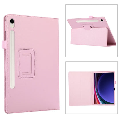 For Samsung Galaxy Tab S9+ / S10+ Litchi Texture Leather Tablet Case with Holder(Rose Red) - Other Galaxy Tab PC by PMC Jewellery | Online Shopping South Africa | PMC Jewellery | Buy Now Pay Later Mobicred