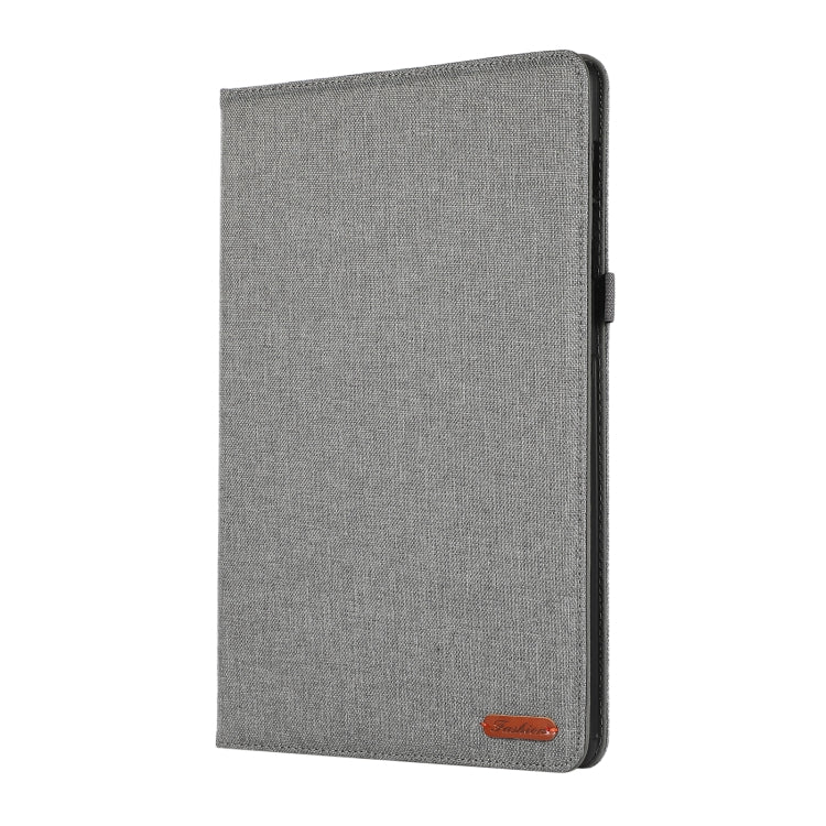 For Samsung Galaxy Tab S9 Horizontal Flip TPU + Fabric PU Leather Tablet Case(Grey) - Galaxy Tab S9 Cases by PMC Jewellery | Online Shopping South Africa | PMC Jewellery | Buy Now Pay Later Mobicred