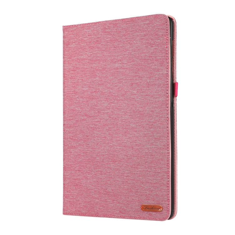 For Samsung Galaxy Tab S9 Horizontal Flip TPU + Fabric PU Leather Tablet Case(Rose Red) - Galaxy Tab S9 Cases by PMC Jewellery | Online Shopping South Africa | PMC Jewellery | Buy Now Pay Later Mobicred