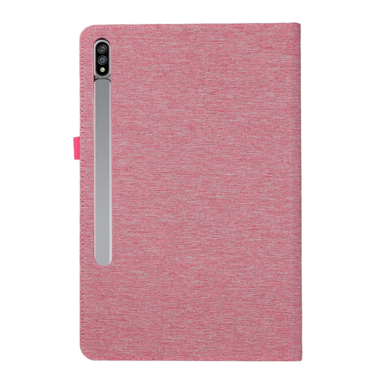 For Samsung Galaxy Tab S9+ / S10+ Horizontal Flip TPU + Fabric PU Leather Tablet Case(Rose Red) - Other Galaxy Tab PC by PMC Jewellery | Online Shopping South Africa | PMC Jewellery | Buy Now Pay Later Mobicred