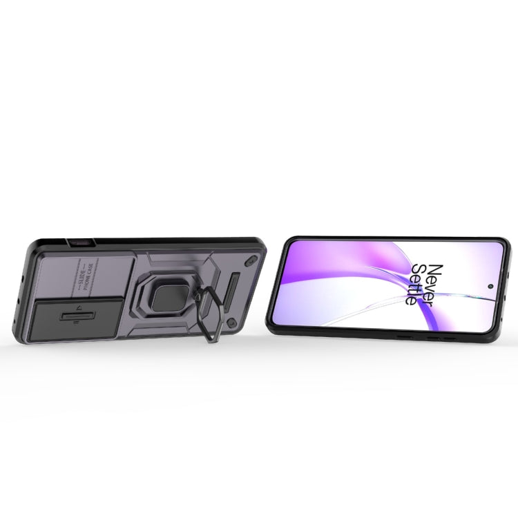 For OnePlus ACE 3V Sliding Camshield TPU + PC Shockproof Phone Case with Holder(Purple) - OnePlus Cases by PMC Jewellery | Online Shopping South Africa | PMC Jewellery | Buy Now Pay Later Mobicred