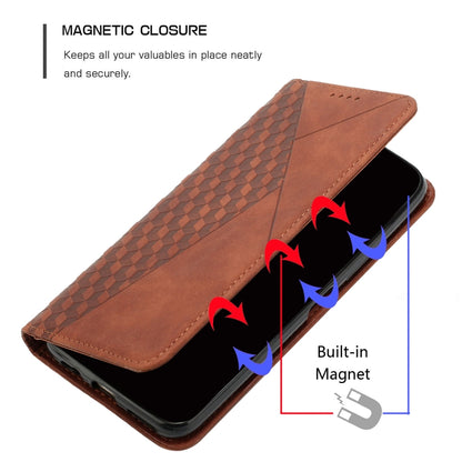 For Motorola Moto G Power 5G 2024 Diamond Splicing Skin Feel Magnetic Leather Phone Case(Brown) - Motorola Cases by PMC Jewellery | Online Shopping South Africa | PMC Jewellery | Buy Now Pay Later Mobicred