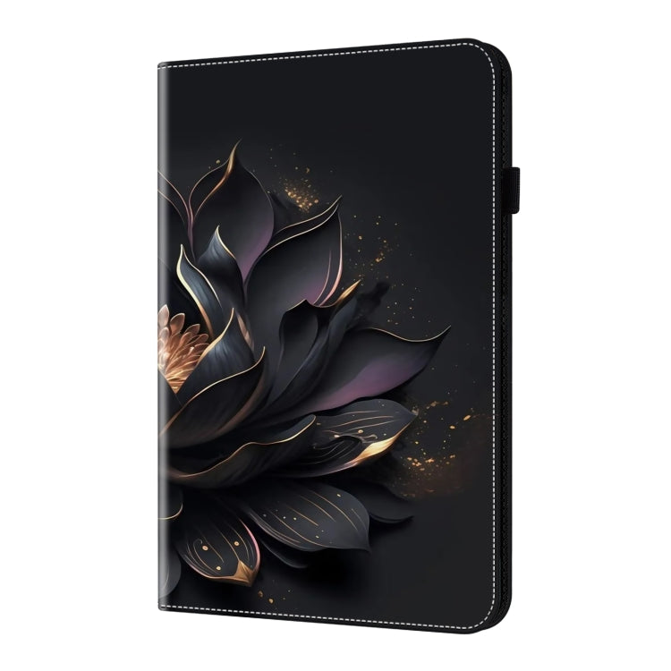 For iPad Air 11 2024 / Pro 11 2022 Crystal Texture Painted Leather Tablet Case(Purple Lotus) - iPad Pro 11 (2022/2021) Cases by PMC Jewellery | Online Shopping South Africa | PMC Jewellery | Buy Now Pay Later Mobicred