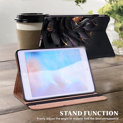 For iPad Air 13 2024 / Pro 12.9 2022 Crystal Texture Painted Leather Tablet Case(Purple Lotus) - iPad Pro 12.9 (2022/2021) Cases by PMC Jewellery | Online Shopping South Africa | PMC Jewellery | Buy Now Pay Later Mobicred
