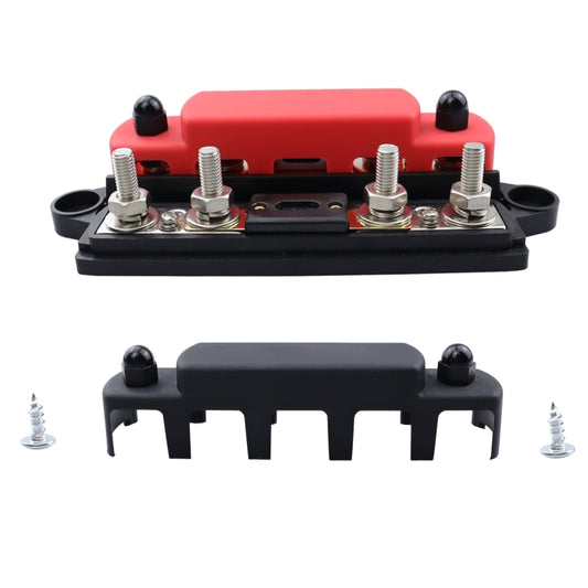 CP-4133 RV / Yacht M6 4-stud Double Row Busbar(Red Black) - Fuse by PMC Jewellery | Online Shopping South Africa | PMC Jewellery | Buy Now Pay Later Mobicred