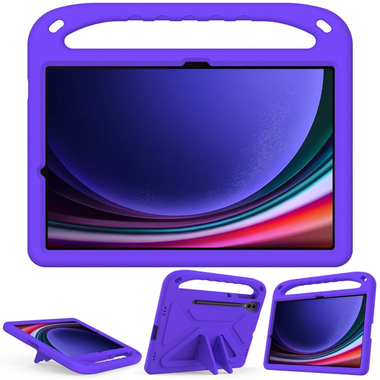 For Samsung Galaxy Tab S9+ Handle EVA Shockproof Tablet Case with Holder(Purple) - Galaxy Tab S9+ Cases by PMC Jewellery | Online Shopping South Africa | PMC Jewellery | Buy Now Pay Later Mobicred