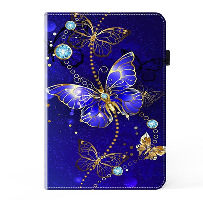 For Samsung Galaxy Tab S9 / S9 FE Crystal Texture Painted Leather Tablet Case(Diamond Butterflies) - Galaxy Tab S9 FE by PMC Jewellery | Online Shopping South Africa | PMC Jewellery | Buy Now Pay Later Mobicred