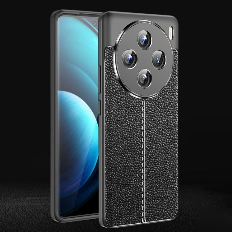 For vivo X100 Litchi Texture Shockproof TPU Phone Case(Black) - vivo Cases by imak | Online Shopping South Africa | PMC TechLife | Buy Now Pay Later Mobicred