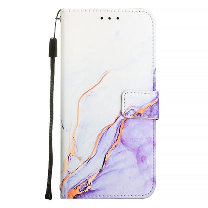 For Huawei Pura 70 Pro / 70 Pro+ PT003 Marble Pattern Flip Leather Phone Case(LS006 White Purple) - Huawei Cases by PMC Jewellery | Online Shopping South Africa | PMC Jewellery | Buy Now Pay Later Mobicred