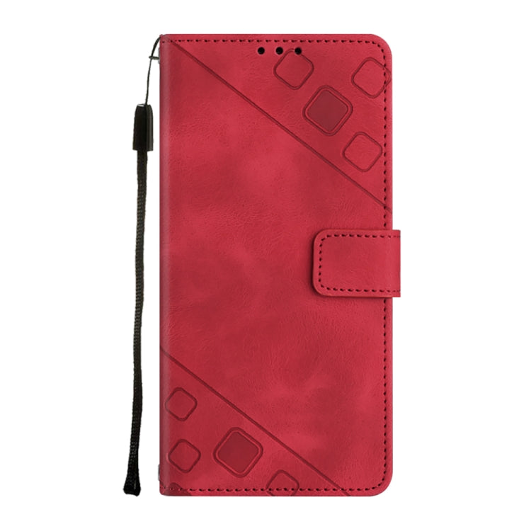 For Google Pixel 9 Pro XL Skin-feel Embossed Leather Phone Case(Red) - free shipping - PMC TechLife - Order now!