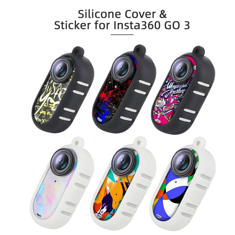 For Insta360 GO 3 Sunnylife Cooling Silicone Case Stickers Skin Wrap Lens Cover with Neck Strap(White) - Case & Bags by Sunnylife | Online Shopping South Africa | PMC Jewellery | Buy Now Pay Later Mobicred