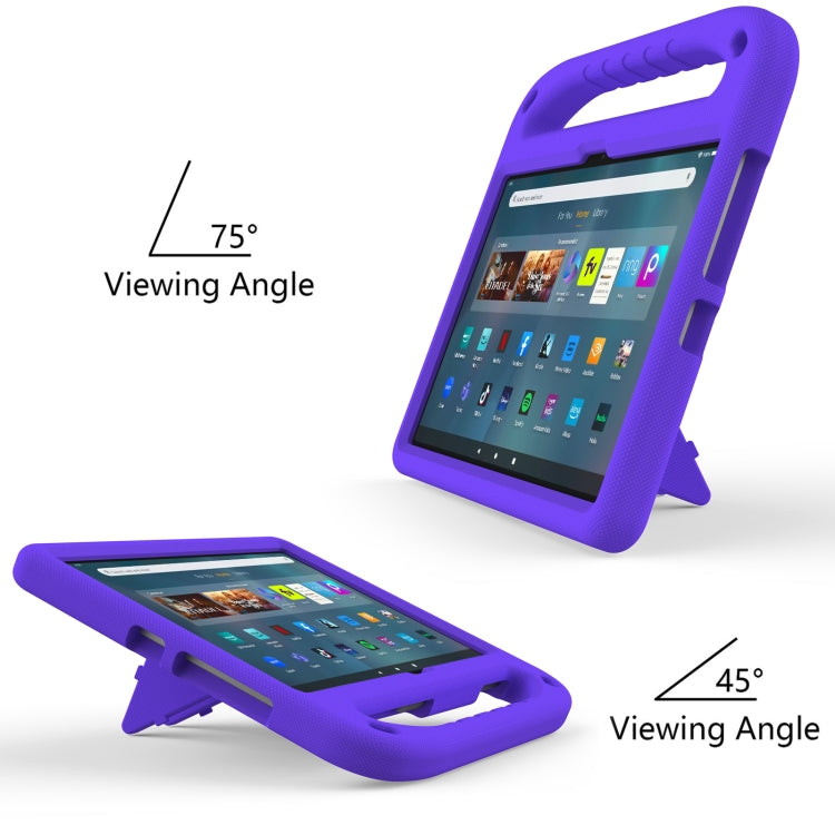 For Amazon Kindle Fire Max 11 Handle EVA Shockproof Tablet Case with Holder(Purple) - Amazon by PMC TechLife | Online Shopping South Africa | PMC TechLife | Buy Now Pay Later Mobicred