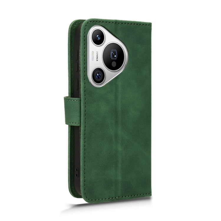 For Huawei Pura 70 Skin Feel Magnetic Flip Leather Phone Case(Green) - Huawei Cases by PMC Jewellery | Online Shopping South Africa | PMC Jewellery | Buy Now Pay Later Mobicred