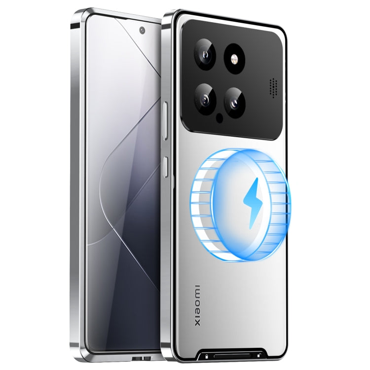 For Xiaomi 14 Aromatherapy Magnetic Metal Phone Case(Silver) - 14 Cases by PMC TechLife | Online Shopping South Africa | PMC TechLife