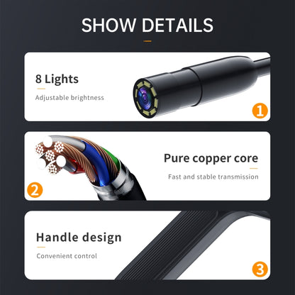 P200 8mm Front Lenses Detachable Industrial Pipeline Endoscope with 4.3 inch Screen, Spec:5m Soft Tube -  by PMC Jewellery | Online Shopping South Africa | PMC Jewellery | Buy Now Pay Later Mobicred