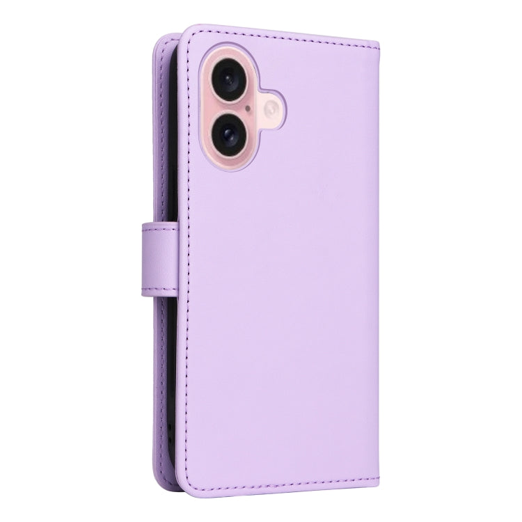 For iPhone 16 Plus BETOPNICE BN-005 2 in 1 Detachable Imitate Genuine Leather Phone Case(Light Purple) - iPhone 16 Plus Cases by BETOPNICE | Online Shopping South Africa | PMC Jewellery | Buy Now Pay Later Mobicred