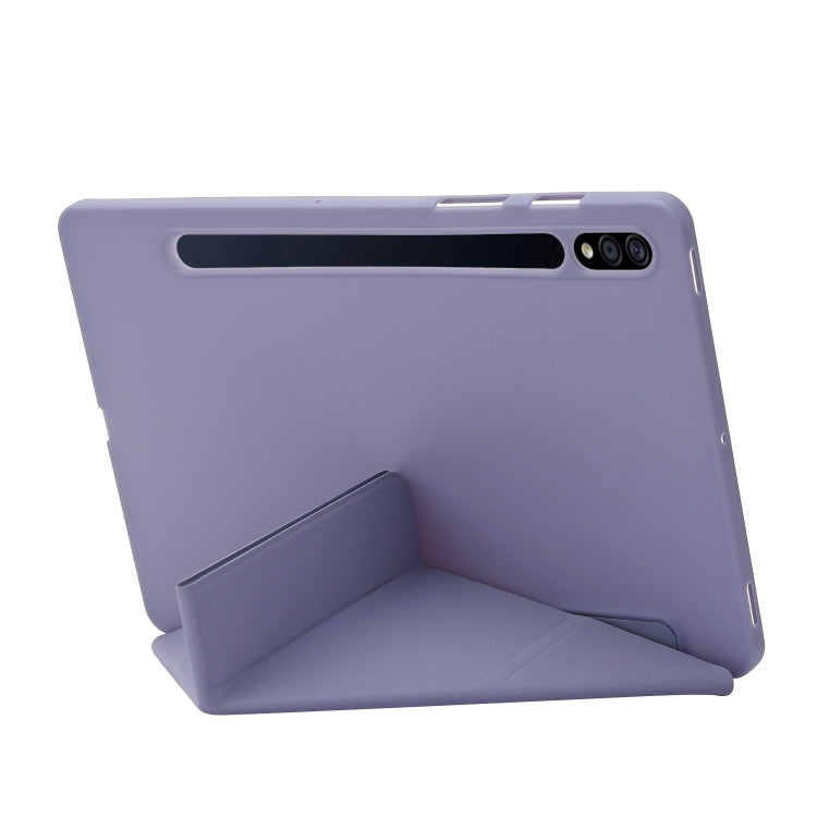 For Samsung Galaxy Tab S10+ / S9+ Deformation Silicone Leather Tablet Case(Lavender) - Galaxy Tab S9+ Cases by PMC Jewellery | Online Shopping South Africa | PMC Jewellery | Buy Now Pay Later Mobicred