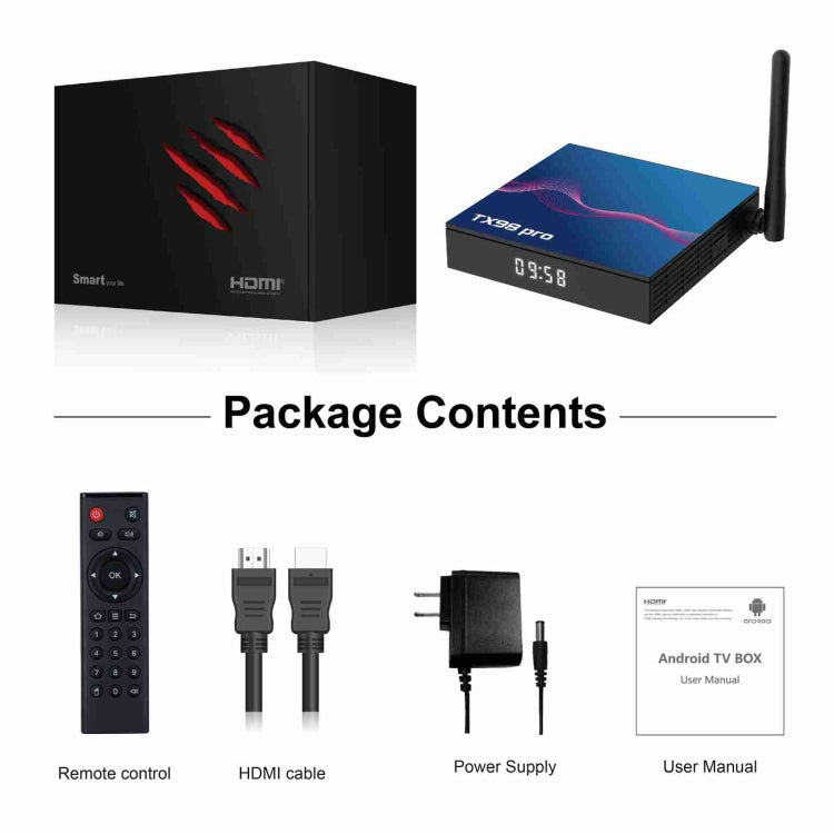 TX98 Pro 4K Ultra HD Android 12.0 Smart TV Box with Remote Control, 4GB+64GB, Allwinner H618 Quad-Core(UK Plug) - Others by PMC Jewellery | Online Shopping South Africa | PMC Jewellery | Buy Now Pay Later Mobicred