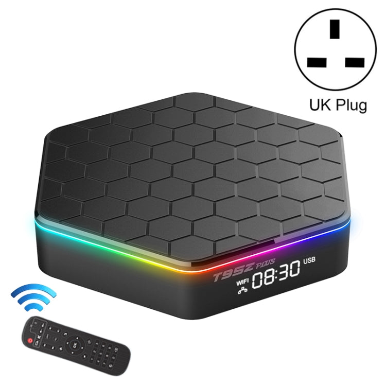 T95Z Plus 8K WiFi6 Android 12.0 Smart TV Box with Remote Control, 4GB+128GB, Allwinner H618 Quad-Core(UK Plug) - Others by PMC Jewellery | Online Shopping South Africa | PMC Jewellery | Buy Now Pay Later Mobicred