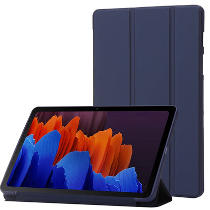 For Samsung Galaxy Tab S9+ / S10+ 3-Fold Holder Silicone Leather Tablet Case(Dark Blue) - Galaxy Tab S9+ Cases by PMC Jewellery | Online Shopping South Africa | PMC Jewellery | Buy Now Pay Later Mobicred