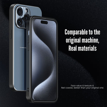 For iPhone 15 Pro R-JUST RJ52 3-Line Style Metal TPU Shockproof Phone Case(Black) - iPhone 15 Pro Cases by R-JUST | Online Shopping South Africa | PMC Jewellery