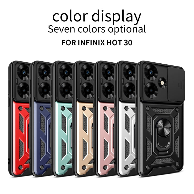 For Infinix Hot 30 Sliding Camera Cover Design TPU+PC Phone Case(Blue) - Infinix Cases by PMC Jewellery | Online Shopping South Africa | PMC Jewellery | Buy Now Pay Later Mobicred