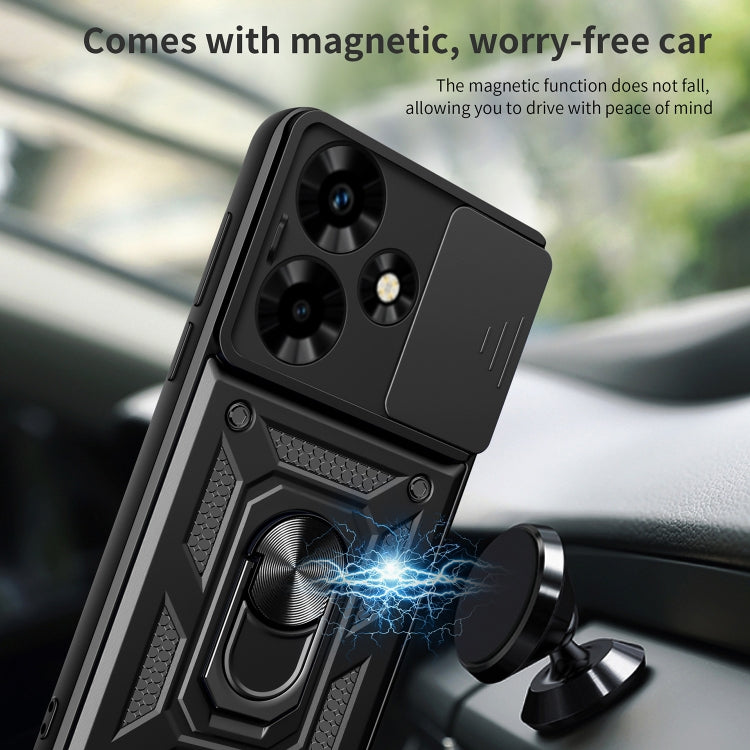 For Infinix Hot 30 Sliding Camera Cover Design TPU+PC Phone Case(Silver) - Infinix Cases by PMC TechLife | Online Shopping South Africa | PMC TechLife | Buy Now Pay Later Mobicred