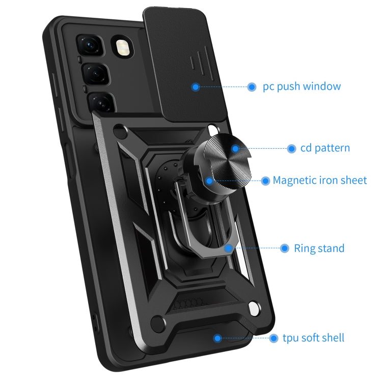 For Infinix Hot 50 4G Sliding Camera Cover Design TPU+PC Phone Case(Red) - free shipping - PMC TechLife - Order now!