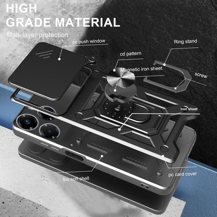 For Infinix Note 40X 5G Sliding Camera Cover Design TPU+PC Phone Case(Red) - free shipping - PMC TechLife - Order now!