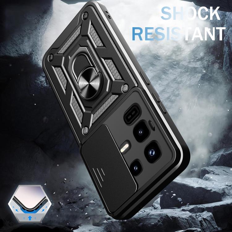 For Infinix Note 50 Pro 4G Sliding Camera Cover Design TPU+PC Phone Case(Silver) - free shipping - PMC TechLife - Order now!