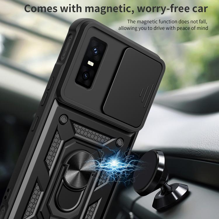 For Infinix GT 30 Pro Sliding Camera Cover Design TPU+PC Phone Case(Blue) - free shipping - PMC TechLife - Order now!