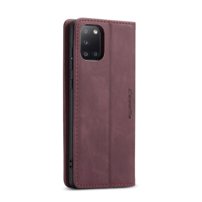 For Samsung Galaxy A31 CaseMe-013 Multifunctional Retro Frosted Horizontal Flip Leather Case with Card Slot & Holder & Wallet(Wine Red) - Galaxy Phone Cases by CaseMe | Online Shopping South Africa | PMC Jewellery | Buy Now Pay Later Mobicred